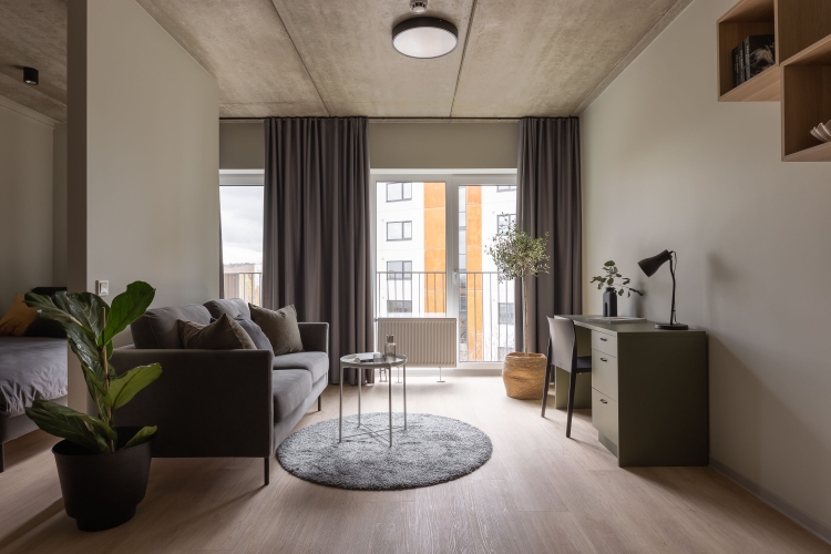 Studio XXL with balcony